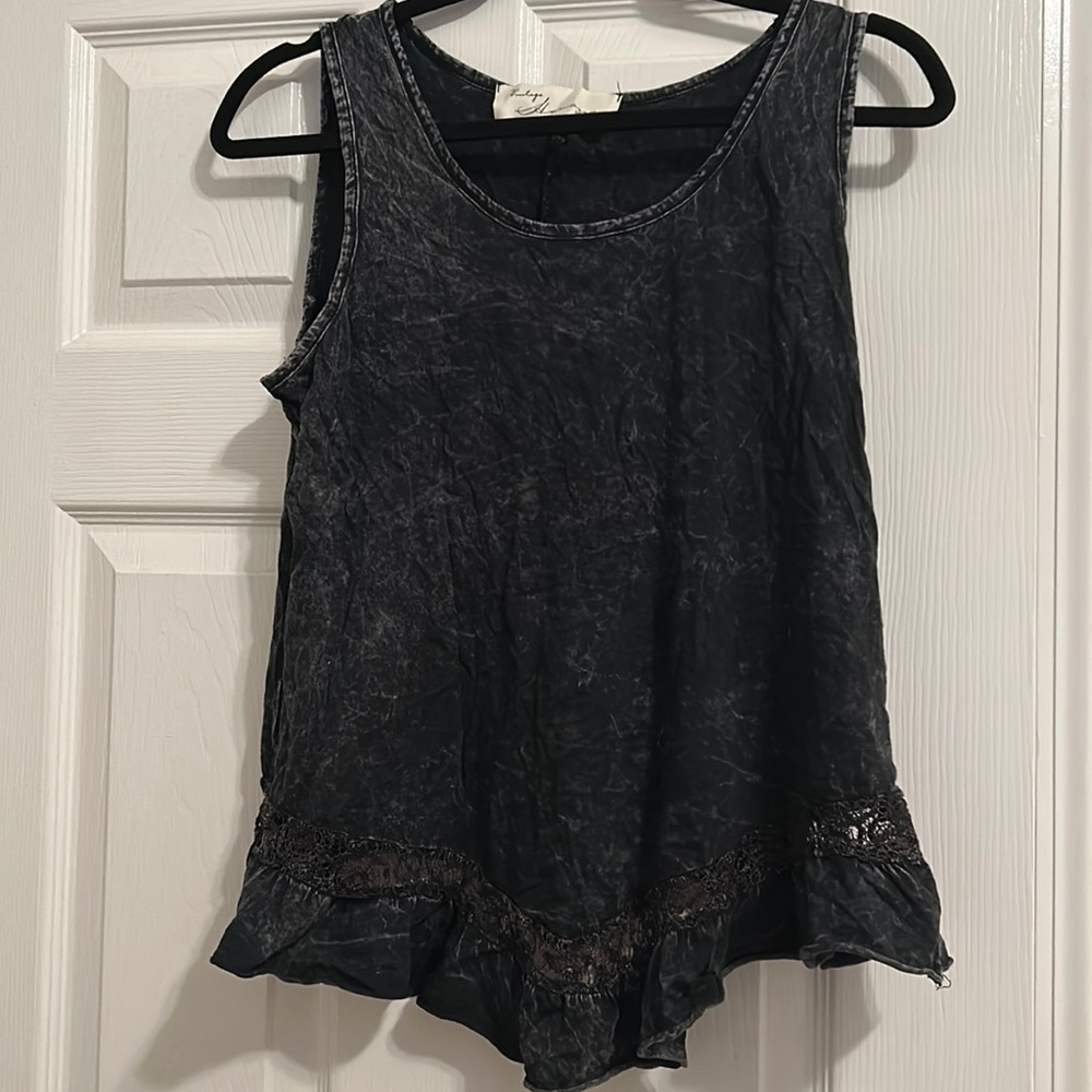 Vintage Havana black distressed tank top